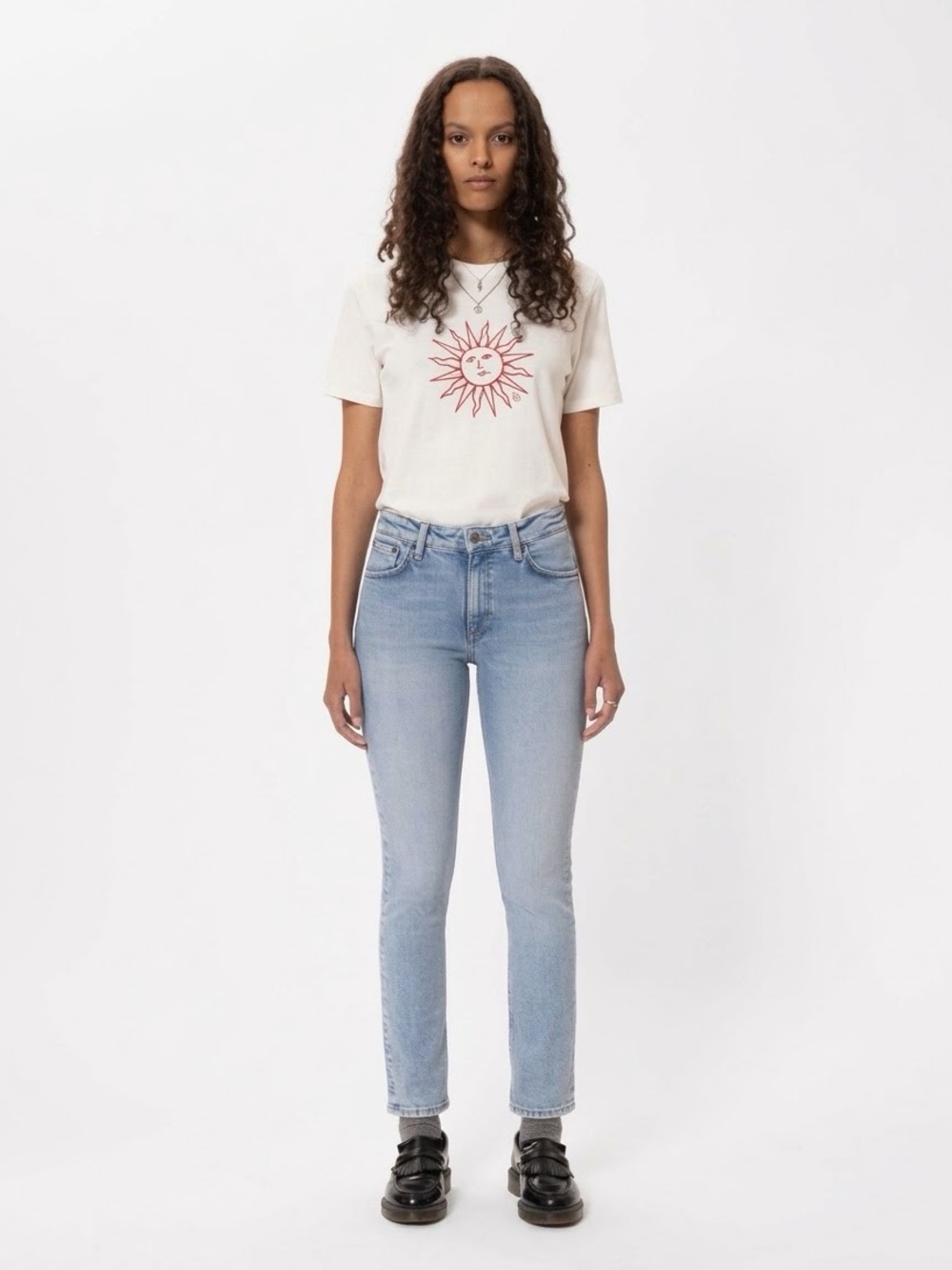 NUDIE JEANS & CO. Women's Mellow Mae Summer Breeze Light Wash Jeans - Sz 29/28,